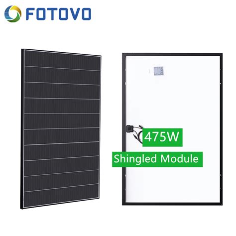 Fotovo Shingled Solar Panels Cells 158mm Monocrystalline 475 Watt Solar