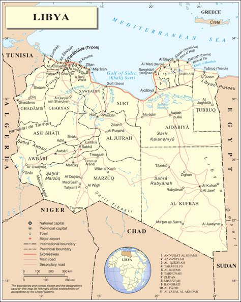 Mapa Libii Geograficzna Topograficzna Turystyczna Samochodowa I