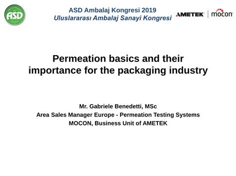 Pdf Permeation Basics And Their Importance For The Packaging Industry