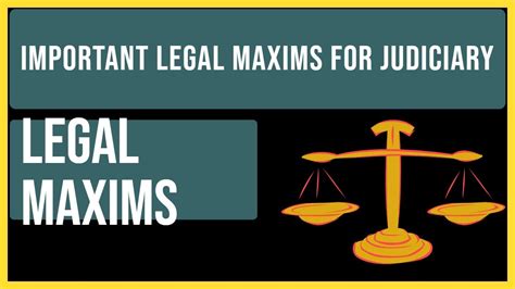 Important Legal Maxims For Judiciary YouTube