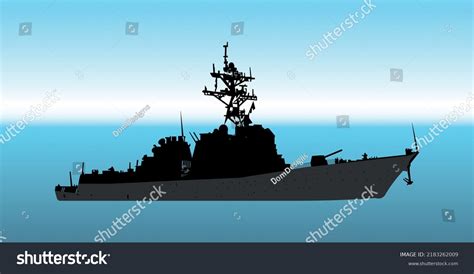 Navy Destroyer Silhouette