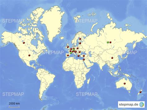 Stepmap Standorte Landkarte F R Welt