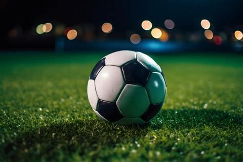 La Pelota De Jirafa Ilumina La Noche En Un Campo De F Tbol En Medio De