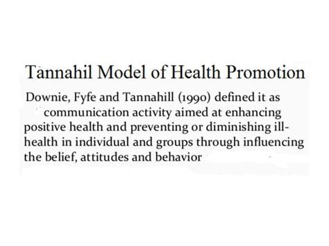 Health Promotion- Models | PPT