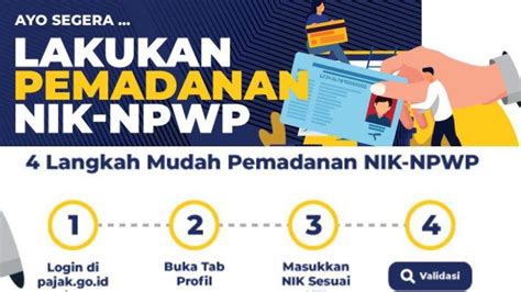 Cara Pemadanan Nik Npwp Dan Tujuannya Tribunnews