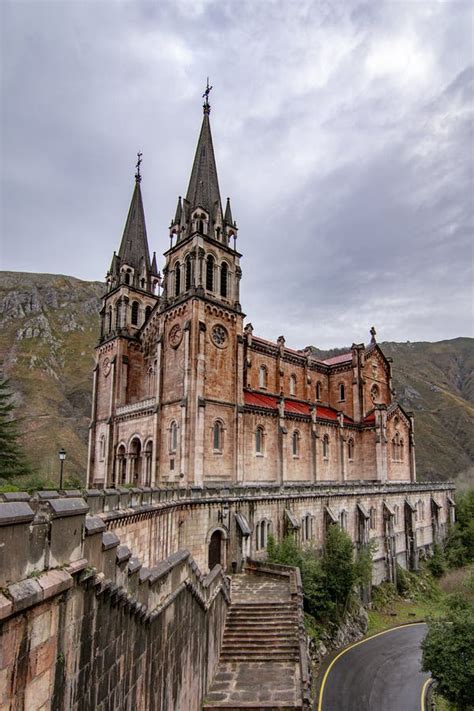 Basilica Of Santa Maria La Real De Covadonga Asturias Editorial Photo