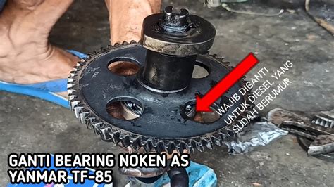 CARA MENGGANTI BEARING NOKEN AS YANMAR TF85 YouTube