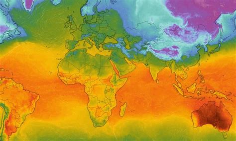 World temperature map shows how country is the hottest place on EARTH - Flipboard