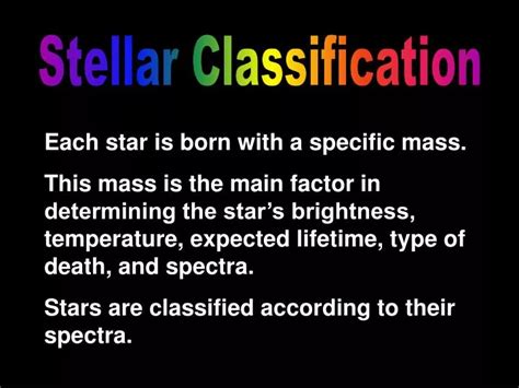 Ppt Stellar Classification Powerpoint Presentation Free Download Id 3096594