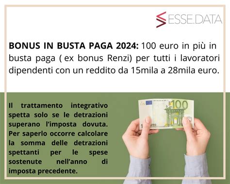 Bonus In Busta Paga Euro In Pi In Busta Paga Ex Bonus Renzi