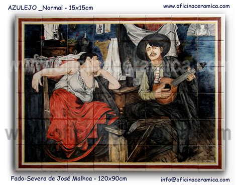 Painel De Azulejos Réplica O Fado Severa De José Malhoa Oficina