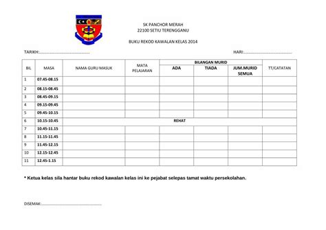 PDF Buku Kawalan Kelas DOKUMEN TIPS