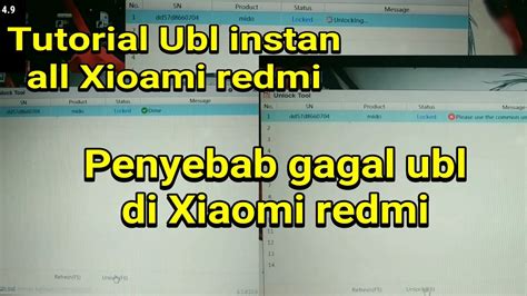 Cara Ubl Instan All Xiaomi Redmi Penyebab Gagal Ubl YouTube