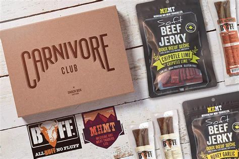 Carnivore Club T Box Jerky And Meat Sticks Sampler Jerkygram 4 To