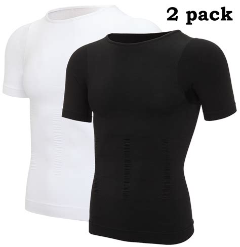 Vaslanda Mens Compression Undershirts Ultra Slimming Body Shaper Belly Control Vest Workout