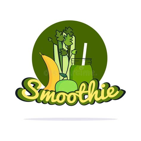 Het Groene Etiket Van Detox Smoothie Banaan En Watermeloenschok Vers