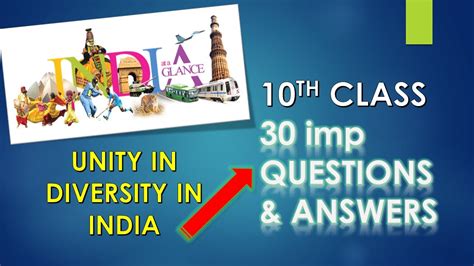 Unity In Diversity Th Class Questions And Answers Reading Youtube