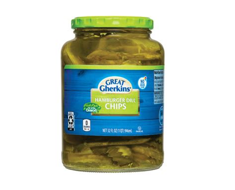 Hamburger Dill Pickle Chips Great Gherkins Aldi Us