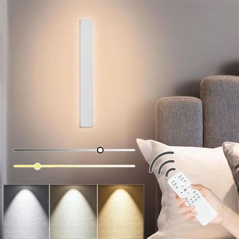 Applique Murale Dimmable Interieur Avec Télécommande Lampe Murale Led