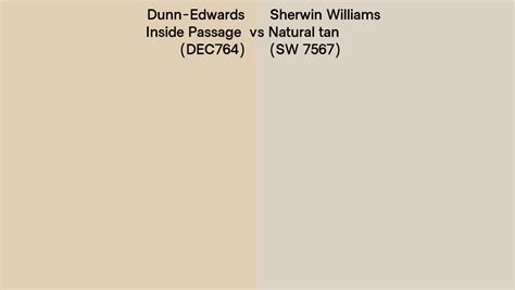 Dunn Edwards Inside Passage DEC764 Vs Sherwin Williams Natural Tan