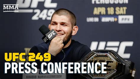 Khabib Vs Ferguson Ufc Press Conference Mma Fighting Youtube