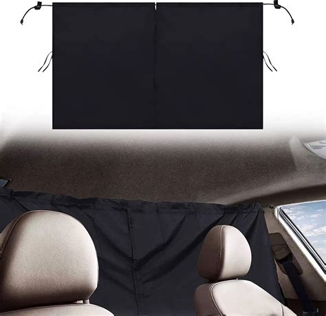 Car Divider Privacy Curtains Sun Shade Side Window Covers Black Car