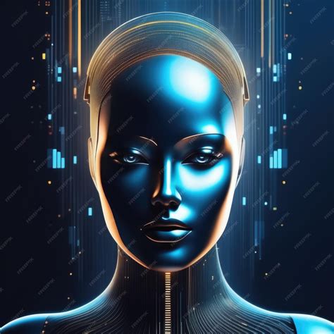 Premium Ai Image Abstract Digital Human Face Artificial Intelligence Concept Of Big Data Or