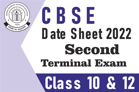 Cbse Term 2 Date Sheet 2022 For Class 10 And 12 Is Now Released