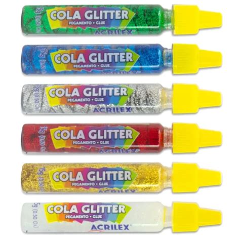 Acricor Cola Relevo Glitter 20g Acrilex Lupel