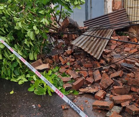 Posadas El fuerte temporal provocó caída de árboles y voladura de