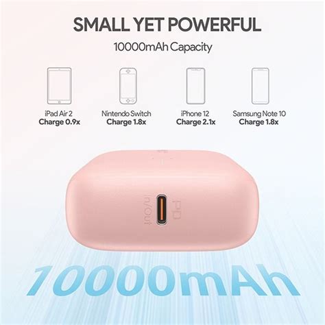 Aukey Pb N S Basix Mini W Pd Mah Ultra Compact Powerbank Pink