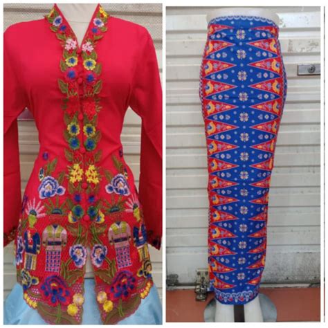 Jual Lk Setelan Kebaya Encim Motif Ondel Lengan Panjang Shopee Indonesia