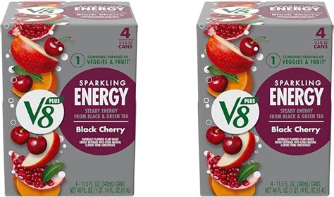 V8 Sparkling Energy Black Cherry Energy Drink 115 Fl Oz