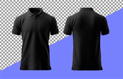 Black Polo Shirt Template Psd