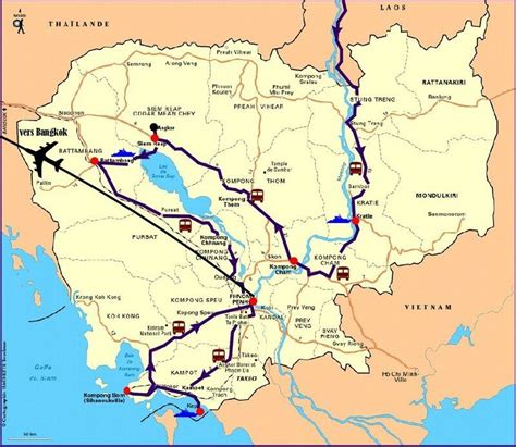 notre itinéraire au cambodge LAOS ET CAMBODGE