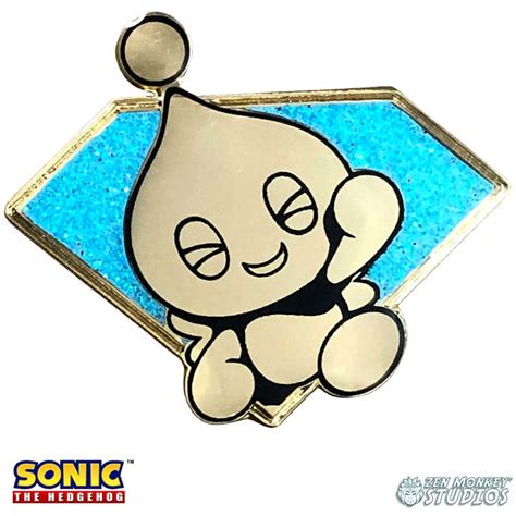 Golden Chaos Emerald Chao Sonic The Hedgehog Collectible Pin Chaos