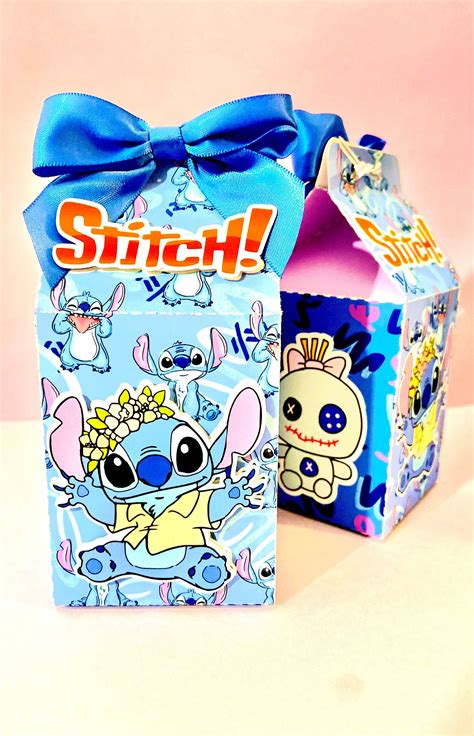 Lilo And Stitch Favor Boxes Milk Carton Party Theme Party Etsy Lilo