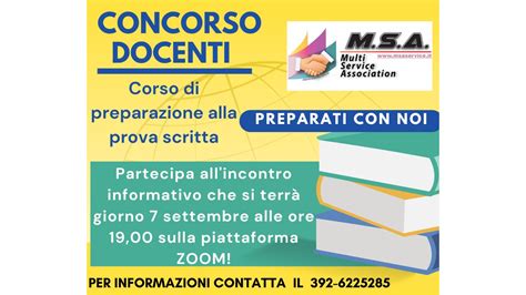 Concorso Straordinario Ter Imminente Il Bando M S A