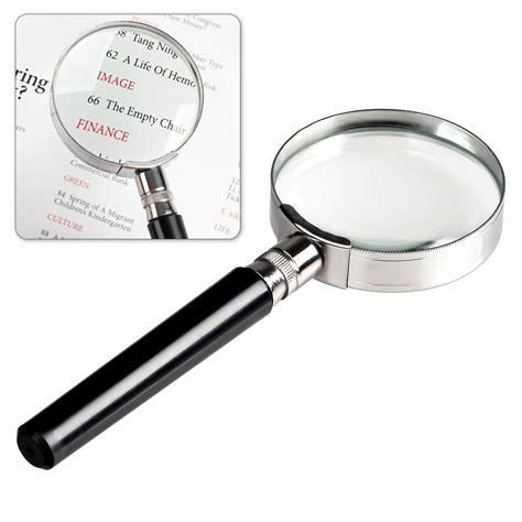 Insten Handheld 10x Magnifying Glass 2 Inch Size Pocket Friendly For Reading Small Print And