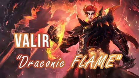 VALIR NEW EPIC SKIN REVIEW DRACONIC FLAME GAMEPLAY YouTube