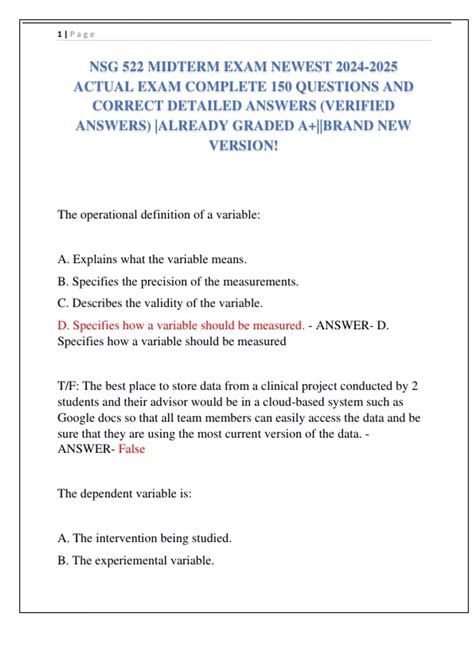 NSG 522 MIDTERM EXAM NEWEST ACTUAL EXAM COMPLETE 150 QUESTIONS AND