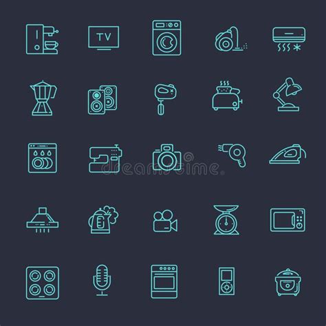 Outline Icon Collection Household Appliances Stock Illustrations 1144 Outline Icon Collection