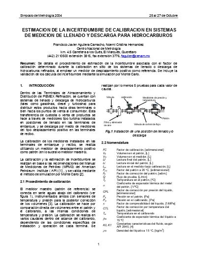 Estimacion De La Incertidumbre De Calibracion En Sistemas De Medicion