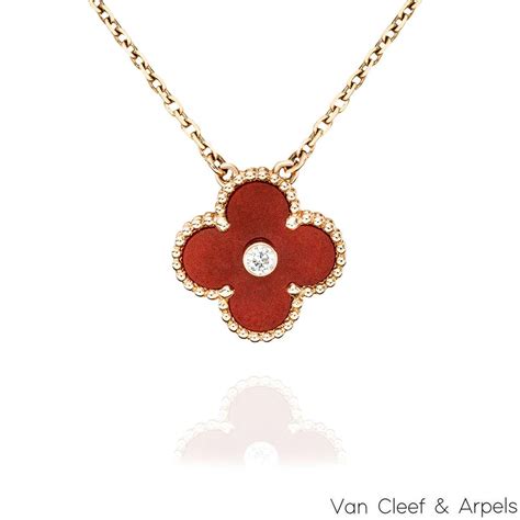 Van Cleef And Arpels Limited Edition 2011 Carnelian Vintage Alhambra