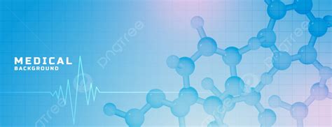 Medical Molecules Chemistry Science Banner Design Background Molecule