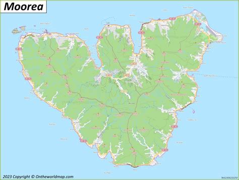 Moorea Map French Polynesia Detailed Maps Of Moorea Island