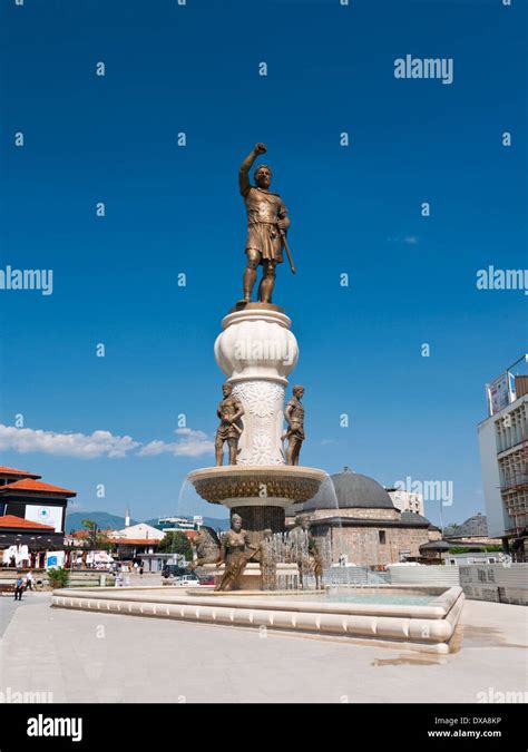 Statue Of Philip Ii Of Macedonia And Fountain Erected As Part Of The