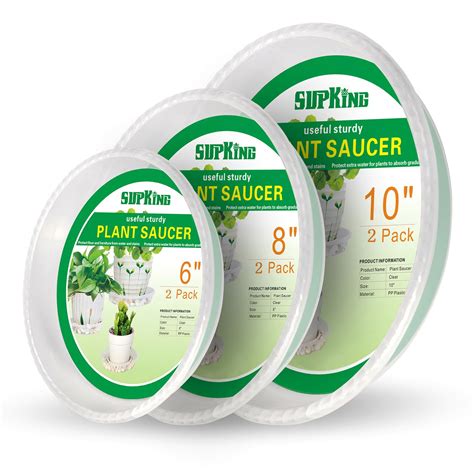 Supking Pack Plant Saucers Inch Inch Inch Heavy Sturdy Plant