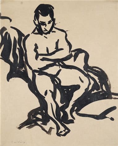 Sitzender M Nnlicher Akt Sitting Male Nude Von Ernst Ludwig Kirchner