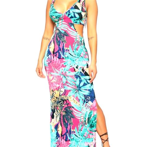 Multi Colored Maxi Dress Large Size From Fashion Nova Maxi Dress Holiday Maxi Dress Maxi